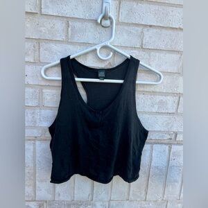 Cropped Black Tank